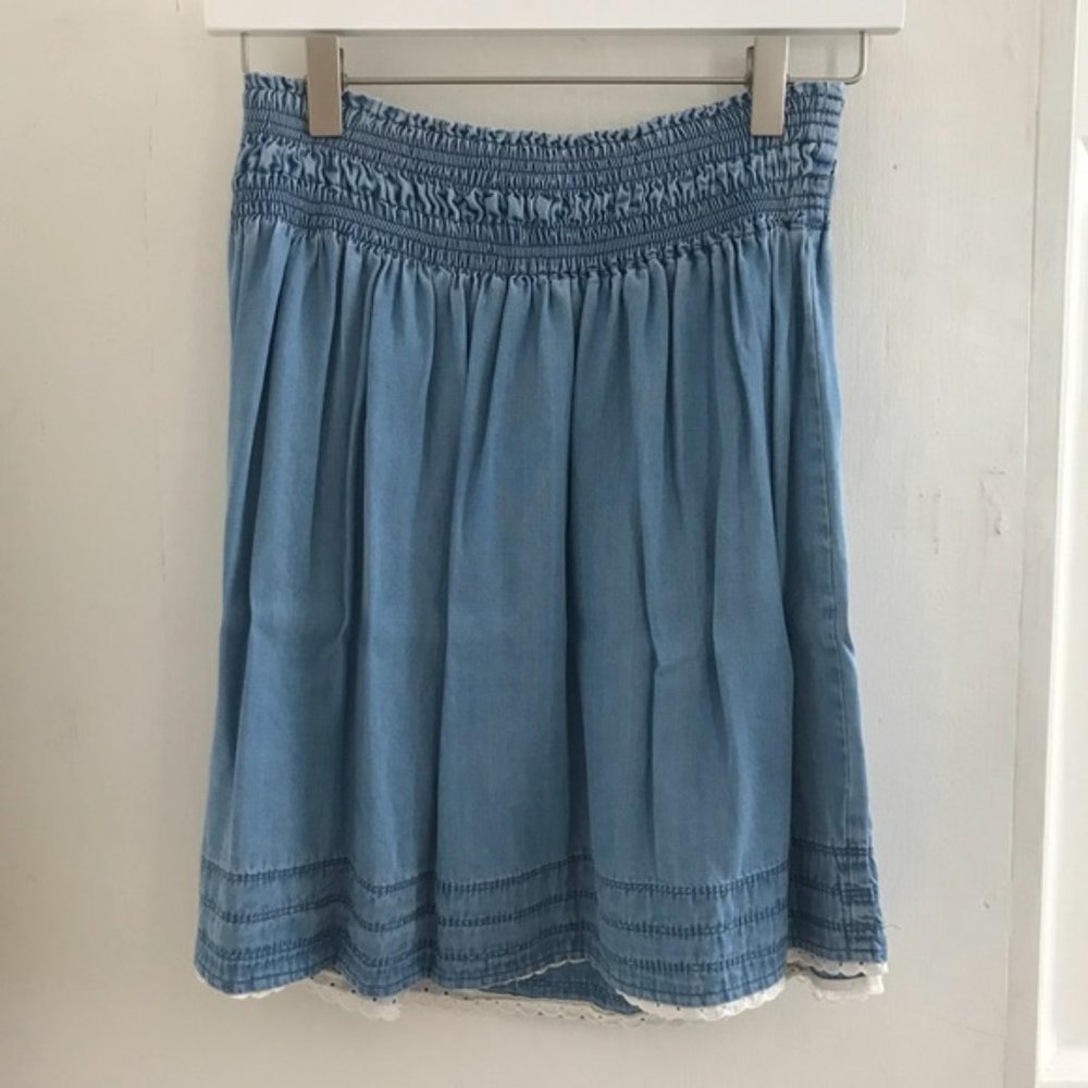 ZARA | Faux Denim Mini Skirt